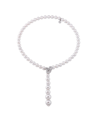 Collar de perlas ajustable, adjustable pearl necklace