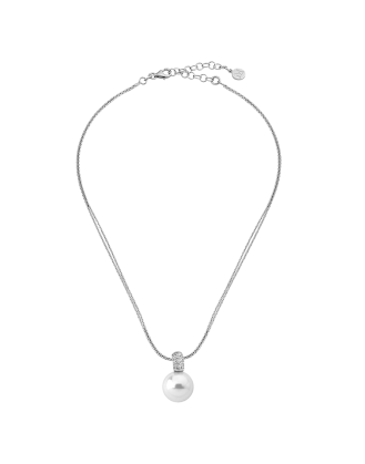 Colgante Exquisite perla 12mm en Rodhium silver | Perlas Majorica