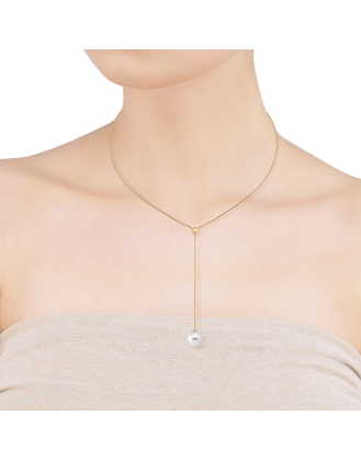 Golden steel short necklace Aura