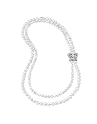 Rodhium silver Necklace Danzarina | Majorica Pearls