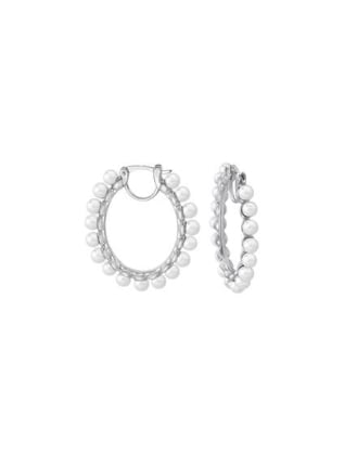 Large hoop earrings Ada with pearls