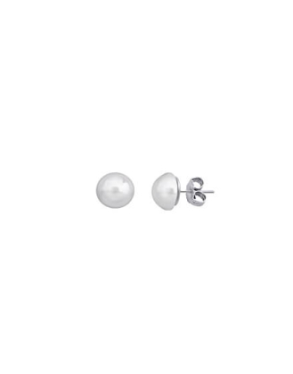 Pendientes de perla mabé blanca, mabe pearl earrings