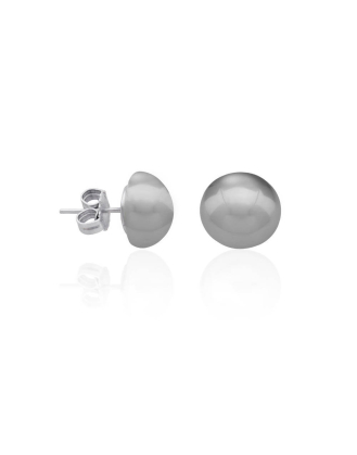 Pendientes con perlas mabé grises de 12mm majorica perlas