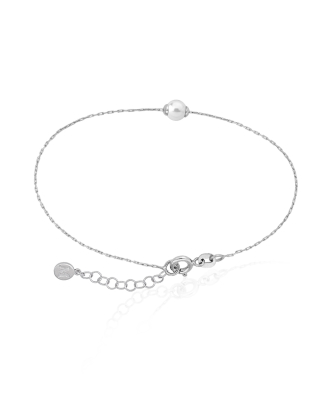 Pulsera plata con perla majorica, majorica pearl silver bracelet