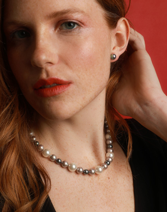 Multicolour Estela pearl necklace 36cm