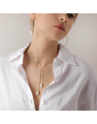Elixa short  gold-plated necklace