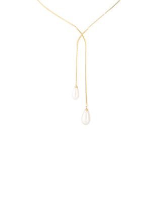 Short Elixa necklace with white pear drop pearl 