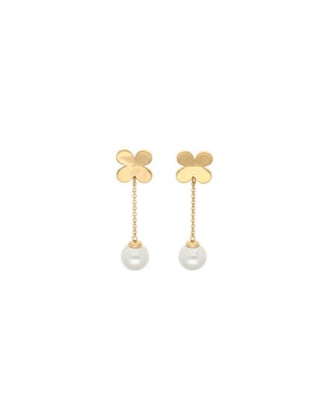 Pendientes de perlas Ayanti, perlas redondas y trébol, especial Día de la madre, Majorica, pearl earrings, majorica pearls, pearls, majorica jewelry