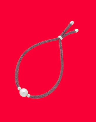 Pulsera elástica con perla blanca Majorica, elastic pearl bracelet