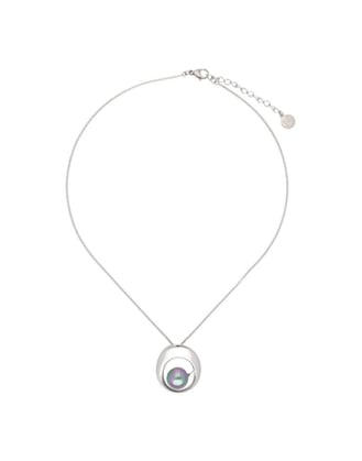 Colgante de acero y perla Majorica Petra, pearl pendant steel