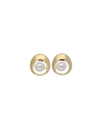 Pendientes de acero y perla Majorica Petra, pearl earrings steel