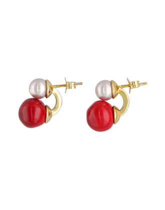 Pendientes de perlas y cristal de murano Capri Majorica, Majorica pearl and murano glass earrings Capri