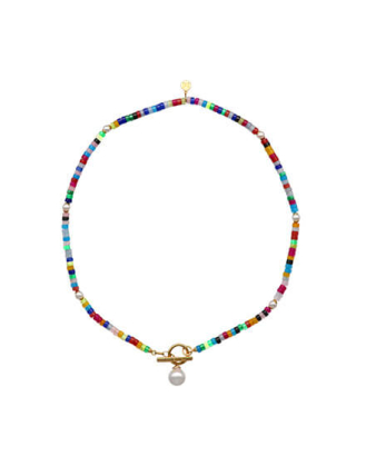 Collar de cuarzos y perla Majorica, majorica quartz and pearls necklace