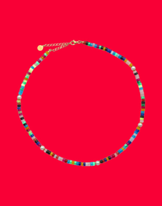 Collar de cuarzos y perla Majorica, Majorica quartz and pearl necklace