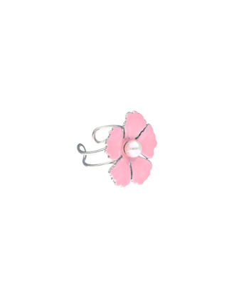 Anillo Santorini flor pequeño rosa de plata