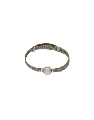 Pulsera elástica con perla Majorica, elastic bracelet with Majorica pearl