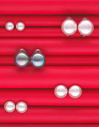 Pendientes de perlas blancas Mabe 18 mm en plata y cierre clip