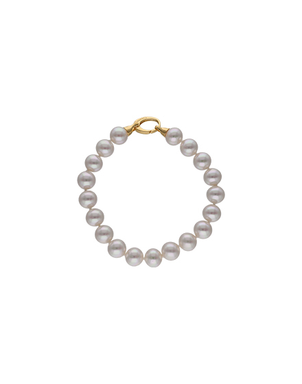 Stunning Silvery Grey 9.5 -10mm Round Pearls Bracelet - Pure Pearls