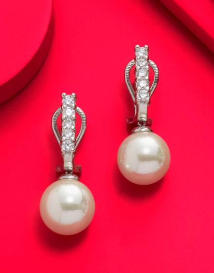 Pendientes de perla y circonitas, pendientes de boda, bridal earrings, pearl earrings