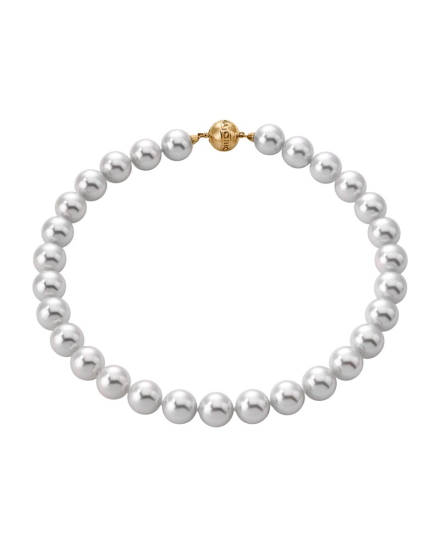 Collar de perlas Majorica dorado con perlas de 12mm 