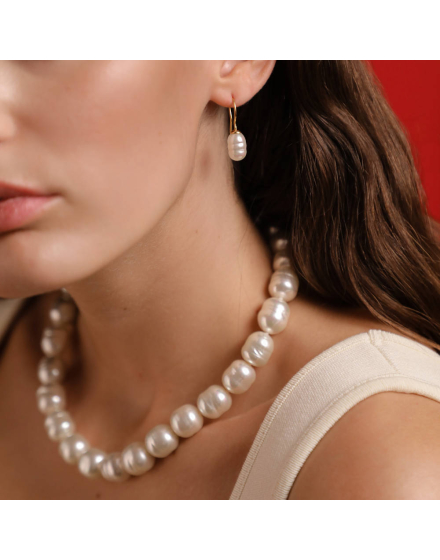 Collar de perlas barrocas Lyra 14mm 42cm