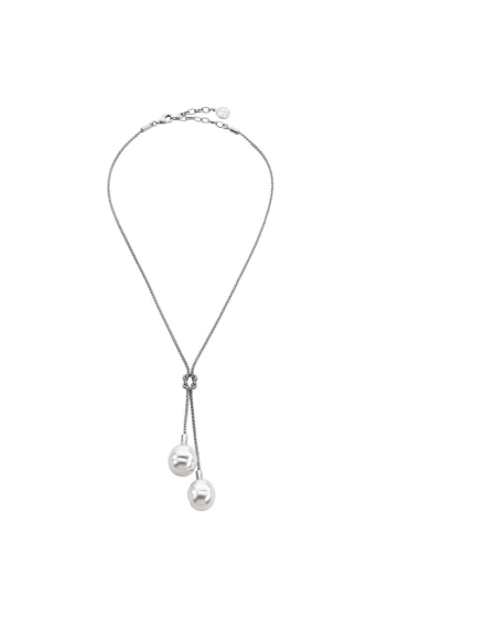 Necklace Tender silver with white barroque pearls