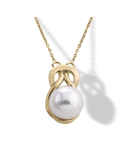 Golden silver pendant with pearl, pendiente con perla majorica, majorica, perlas, pearls