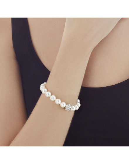 Armband Estefa mit Perlen und Zirkonia