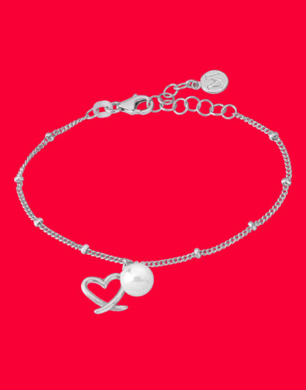 Pulsera de plata y perla, pearl silver bracelet