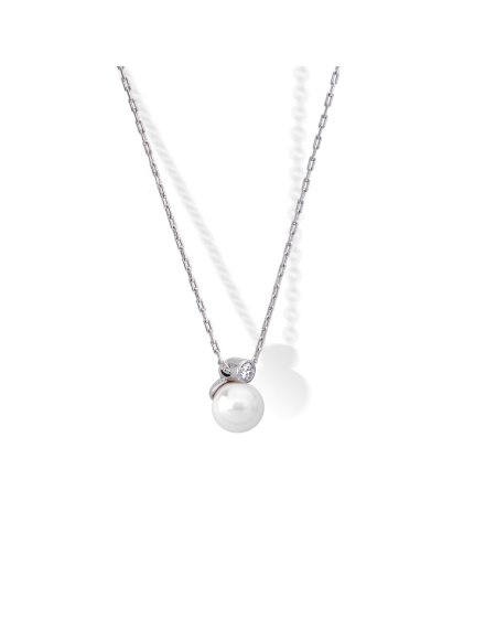 Colgante de perla y circonita majorica, majorica pearl and zircon pendant