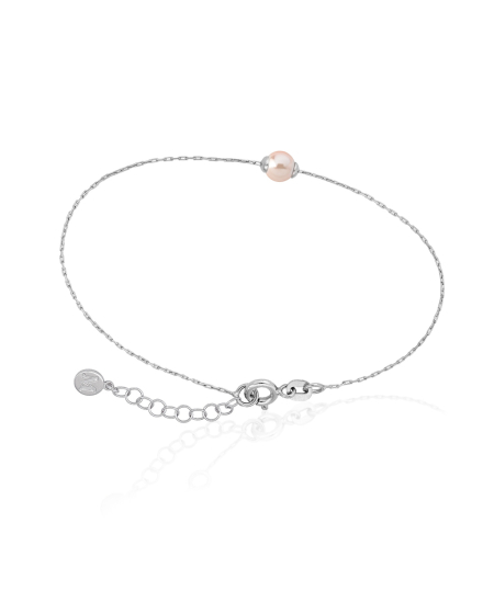 Armband Cies silber mit rosa Perle