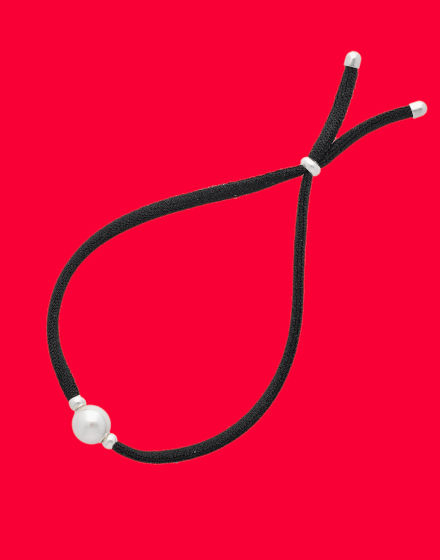 Pulsera elástica con perla blanca Majorica, elastic pearl bracelet