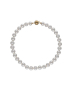Collar Lyra dorado con perlas blancas 10mm 60cm