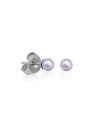 Earrings Cies silver with 4mm nuage pearl