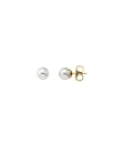 Steck-Ohrringe Lyra gold mit weisser Perle 9 mm