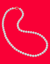 Collar de perlas Majorica, collar dorado con perlas blancas de 10mm