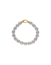 Gold-plated silver Ágora baroque white pearl Bracelet