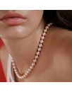 Collar de perlas rosas 6mm 40cm Majorica