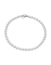 Silver necklace Lyra 8mm pearls 45cm