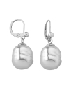 Pendientes Ágora plata con perla barroca blanca 12mm, barroque pearl earrings, majorica, majorica pearls, majorica earrings, pearl earrings, pendientes de perlas, pendientes con perlas