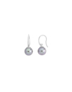 Earrings Nuada silver with 10mm gray pearl