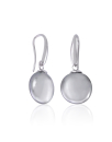 Earrings Lyra silver with 12mm oval gray pearl