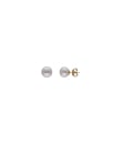 Pendientes de perlas en plata con perla redonda aplastada blanca de 10mm Majorica