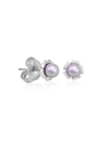 Earrings Cies silver with 4mm nuage pearl