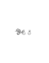 Pendientes Cies en plata con perla blanca de 4mm y circonitas Majorica, Majorica pearl and zircons earrgins