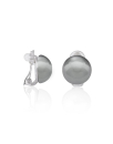 Pendientes de perlas mabé grises de 14mm