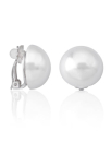 Pendientes de perlas mabé de clip majorica, majorica clip pearl earrings