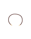 16cm Zindis brown leather bracelet with gold finish