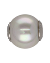 Silvery round 14mm white pearl Zindis