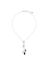 Collar corto de plata con perlas Majorica y cristal de Murano, majorica silver short necklace with pearls and murano glass